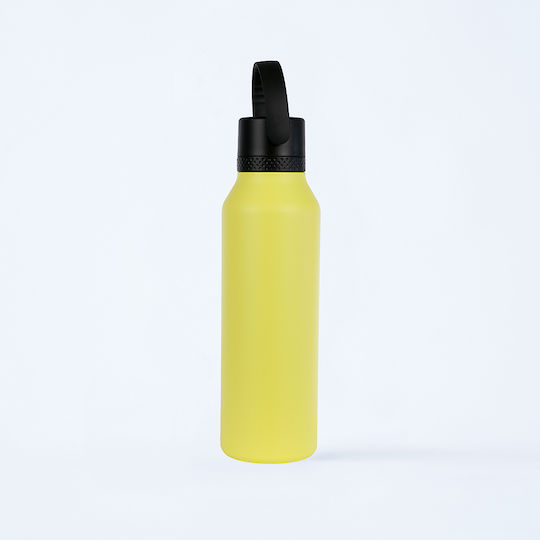 Runbott Runbott Thermosflasche Rostfreier Stahl BPA-frei 600ml Gelbe