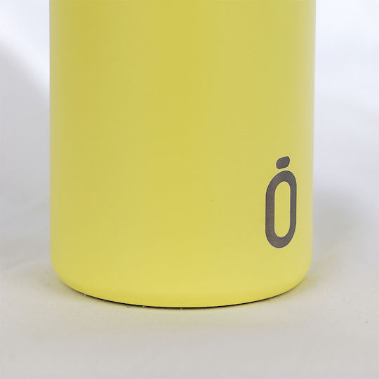 Runbott Runbott Thermosflasche Rostfreier Stahl BPA-frei 600ml Gelbe