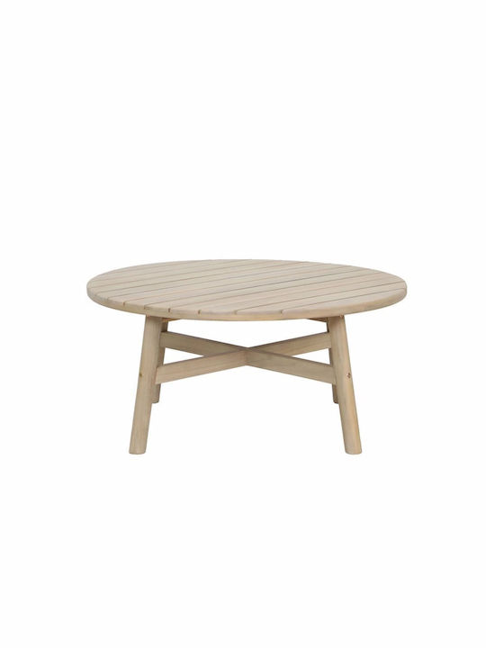 Sitting Room Table for Small Outdoor Spaces Made of Acacia Lanai Natural 80x80x38cm