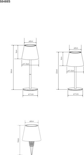 Globo Lighting Metal Table Lamp with Beige Shade and Base