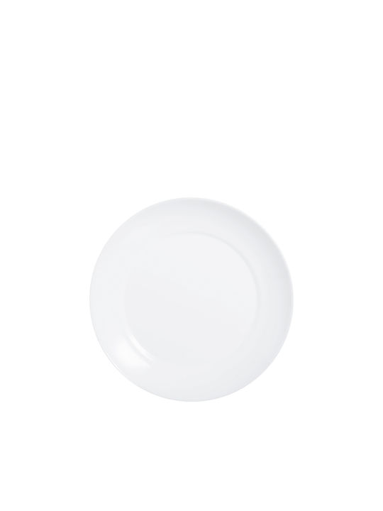 Luminarc Πιάτο Ρηχό Γυάλινο Λευκό με Διάμετρο 25cm