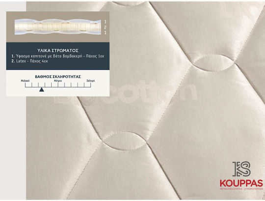 KS Kouppas Mattress Topper Latex Biocotton Semi-Double Latex 120x200cm