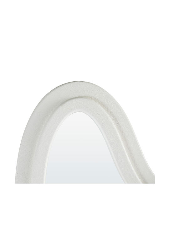 Emily Wandspiegel Ganzkörper Oval mit Weiß Hölzernes Rahmen 160x58cm 1Stück
