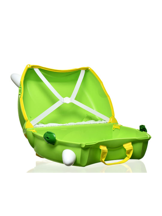 Trunki Children's Cabin Travel Suitcase Fabric Green with 4 Wheels Height 46cm