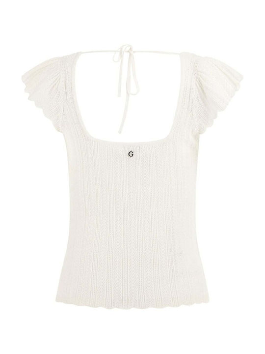 Women's Blouse Short Sleeve White
