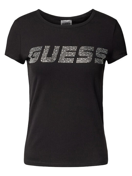 Guess T-Shirt Μαύρο