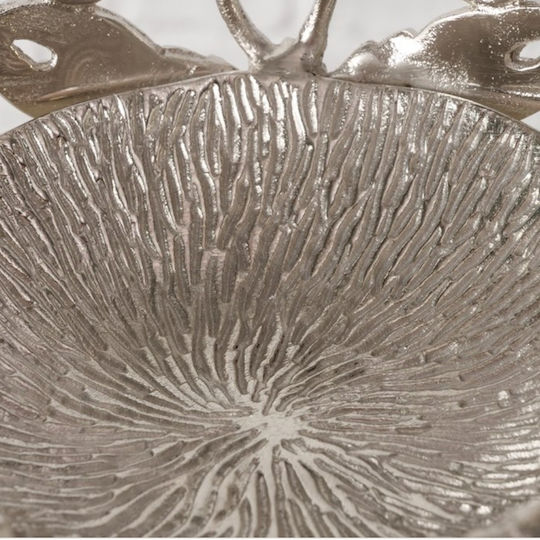 Boltze Dekorative Schüssel Metall Silber 19.5x19.5cm 1Stück