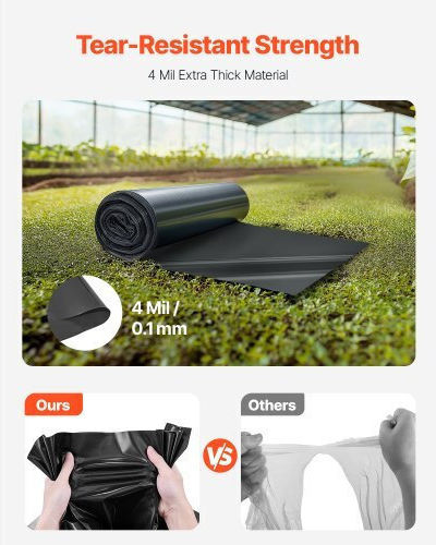 Vevor SLM3FT50FT4MJCMKQV0 Геотекстил Земно Покритие 15.24x50м Черен