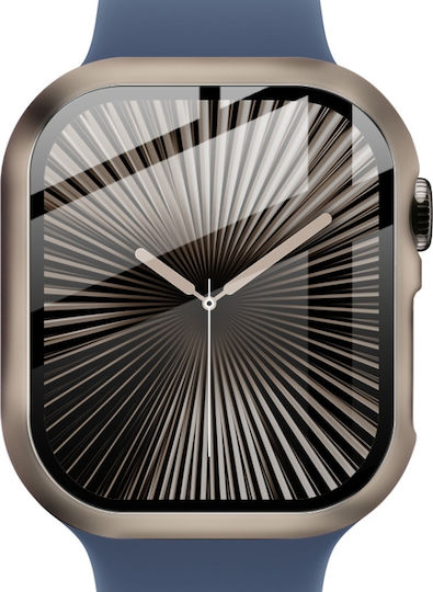 Apple Watch Series 10 46mm Imak Built-in Watch Case Film Titanium Gold