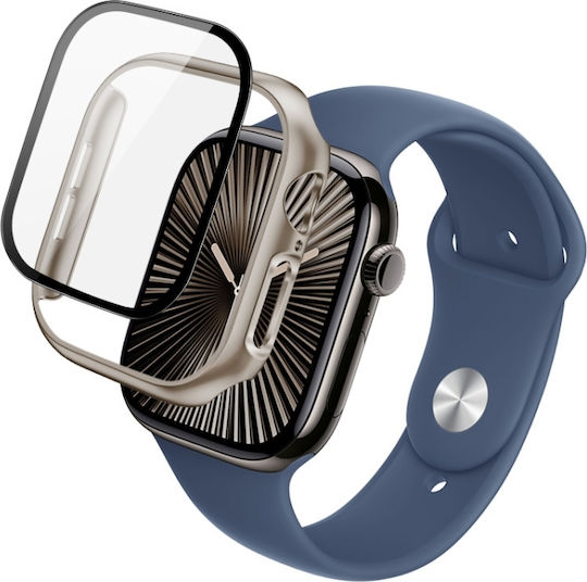 Apple Watch Series 10 46mm Imak Built-in Watch Case Film Titanium Gold