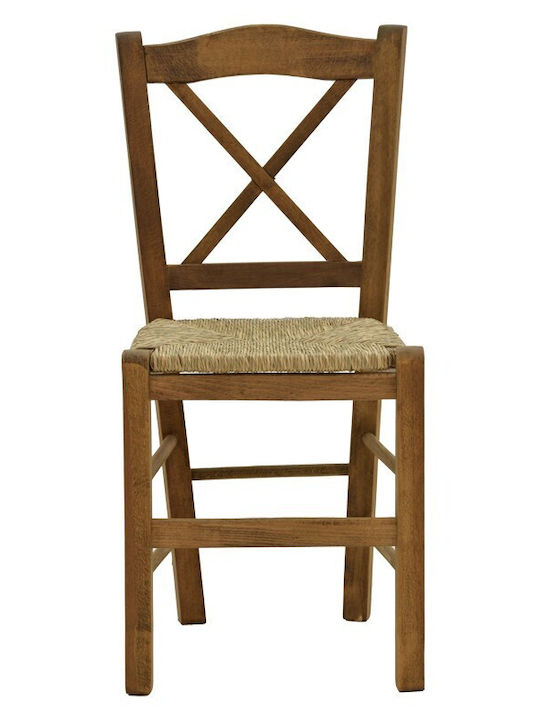 Outdoor Chair Wooden Santorini Walnut 42x40x89cm