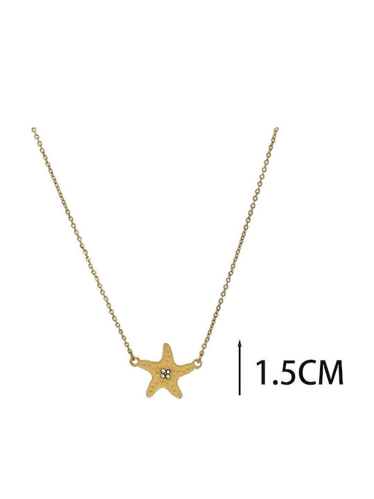 Necklace From Gold Plated Steel Necklace From Gold Plated Steel
