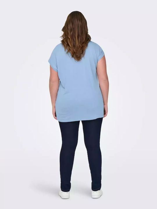 Women's Blouse Short Sleeve Sky Blue