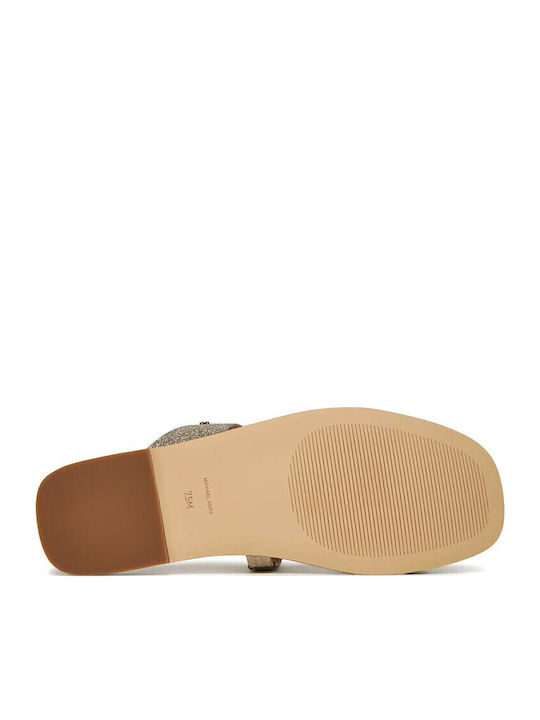 Jaida Women's Flat Sandals in Gold Color