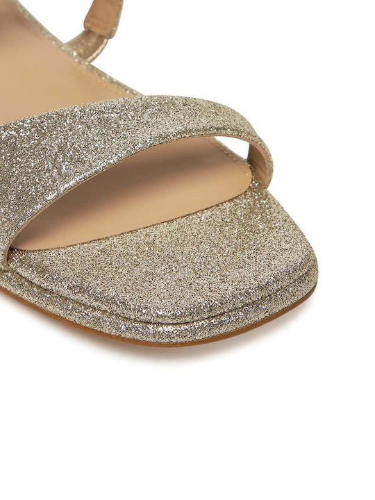 Jaida Women's Flat Sandals in Gold Color