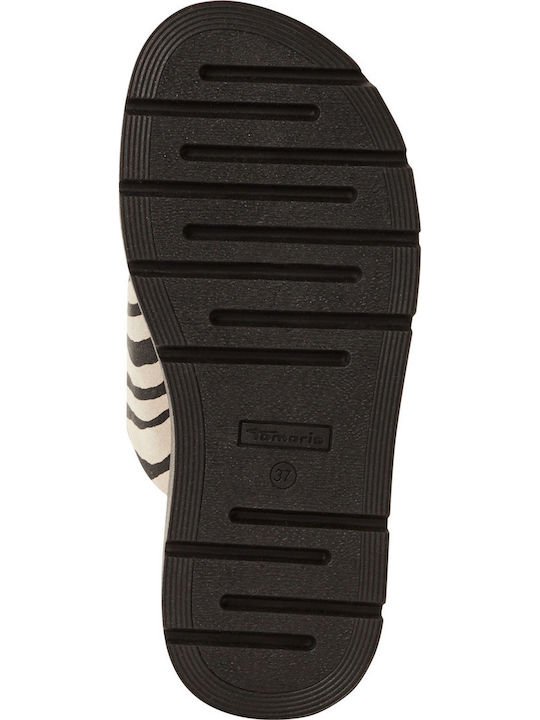 Leather Women's Flat Sandals in Black Color