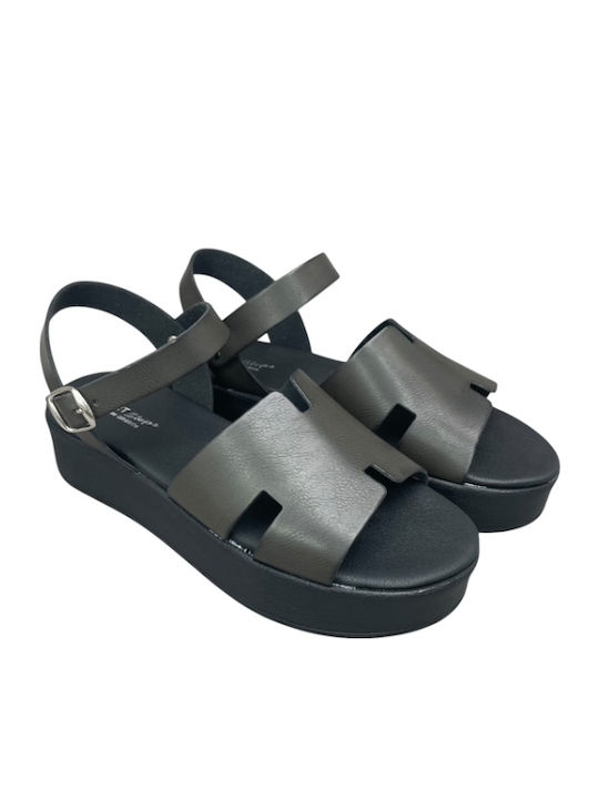 Γυναικεία Σανδάλια Flatforms Μαύρα