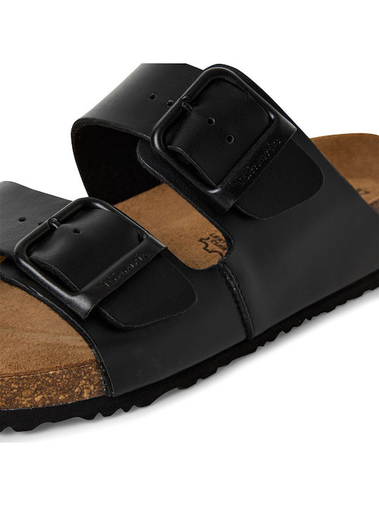 Women's Flat Sandals in Black Color