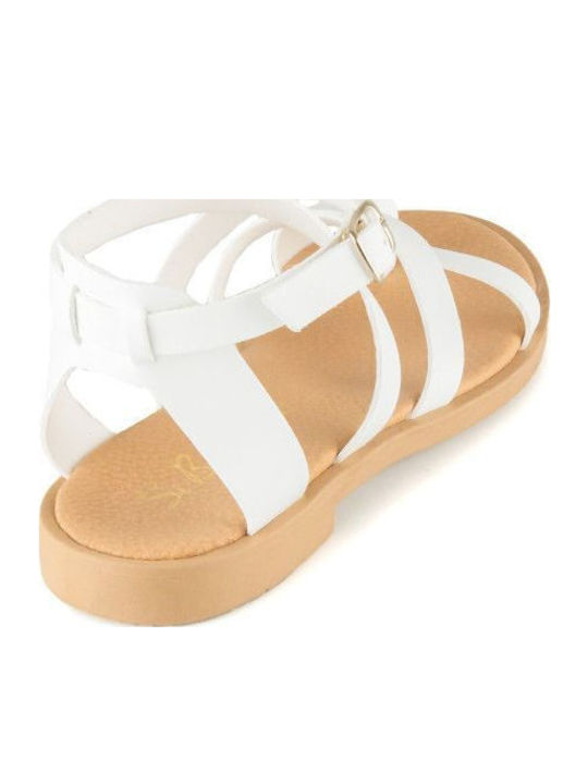 Sandale Casual Damă Din Piele Albe Sib-1099-(wht)