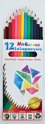Set of 12 Wooden Crayons 30201073 Includes 6 pcs