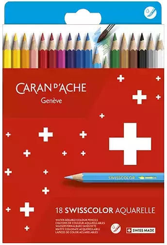Caran D'ache Ξυλομπογιές Γκρι Σετ 18τμχ