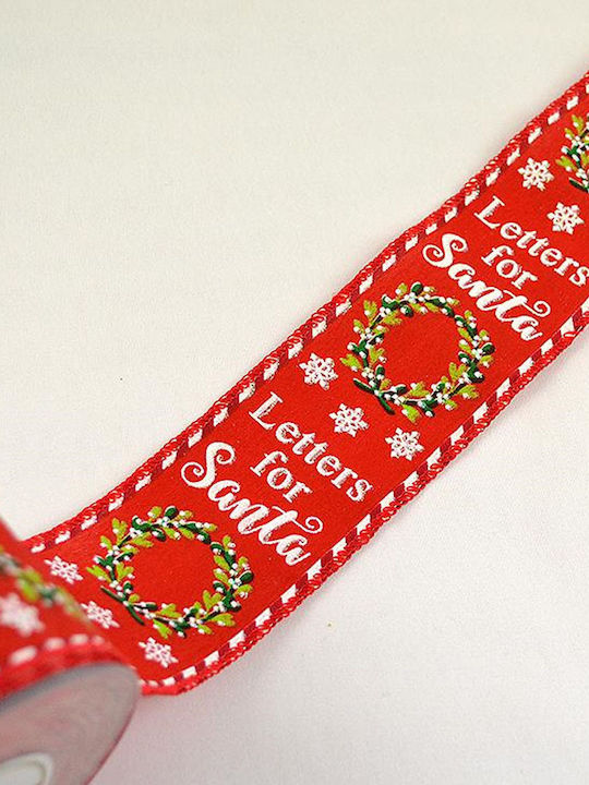 Kappa Decor Santa Christmas Ribbon Red 910x5.5cm 1pc