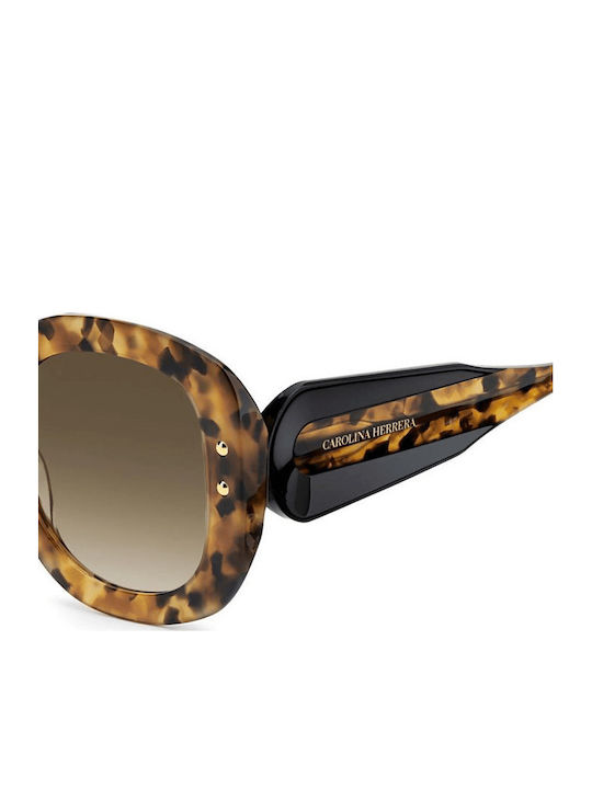 Carolina Herrera Women's Sunglasses with Brown Tartaruga Plastic Frame and Brown Gradient Lens HER 0254/S 086/HT