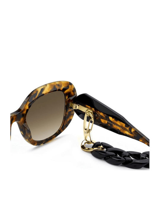 Carolina Herrera Women's Sunglasses with Brown Tartaruga Plastic Frame and Brown Gradient Lens HER 0254/S 086/HT