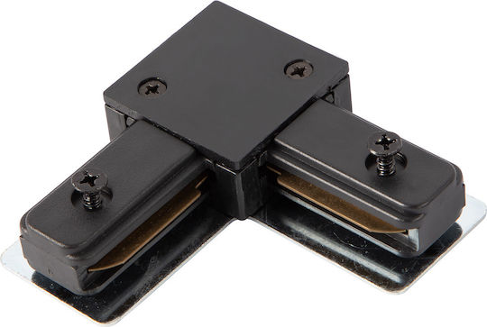 Black L Track Connector Single Circuit