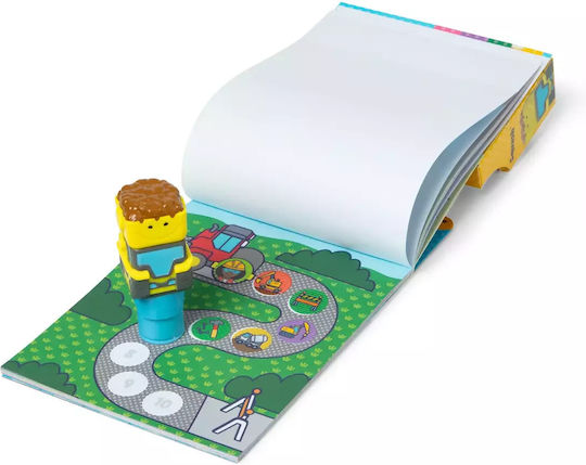 Melissa & Doug Children's Craft Sticker WOW! Activity Book with Sticker Stamp, Bulldozer for Children 3 Years Squash