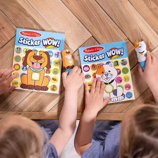 Melissa & Doug Children's Craft Sticker WOW! Value Pack 2 Activity Books with 2 Sticker Stamps, Pets for Children 3 Years