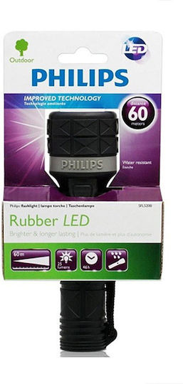 Philips Rubber Φακός Κατάδυσης LED με Φωτεινότητα 25lm για Βάθος έως 60m