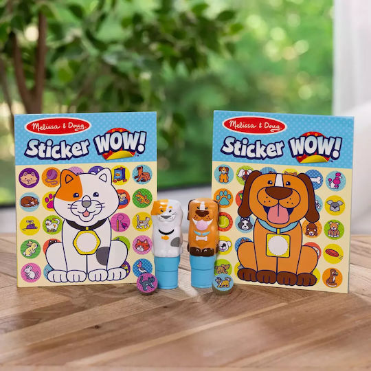 Melissa & Doug Children's Craft Sticker WOW! Value Pack 2 Activity Books with 2 Sticker Stamps, Pets for Children 3 Years