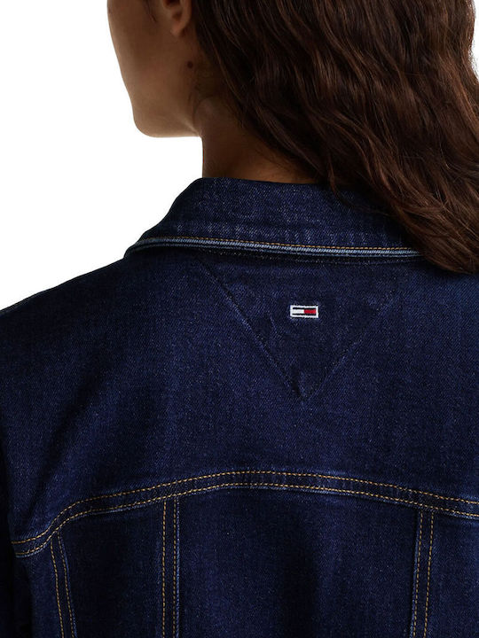 Mini Shirt Dress Denim Indigo Blue
