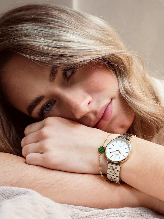 Oozoo Women's Watch with Gold Metal Bracelet