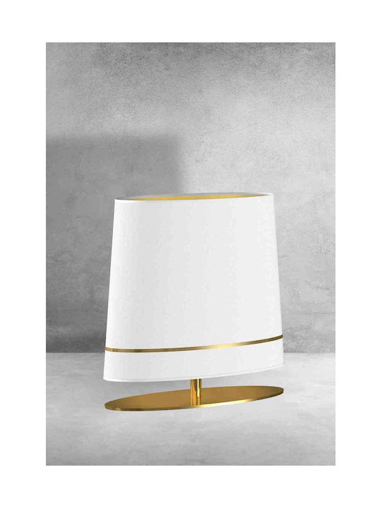 Eko Light Tischlampe für Fassung E27 mit Gold Schirm und Basis
