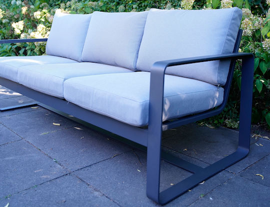 Amalf 4-Piece Outdoor Living Room Set Aluminum with Pillows