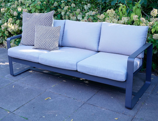 Amalf 4-Piece Outdoor Living Room Set Aluminum with Pillows