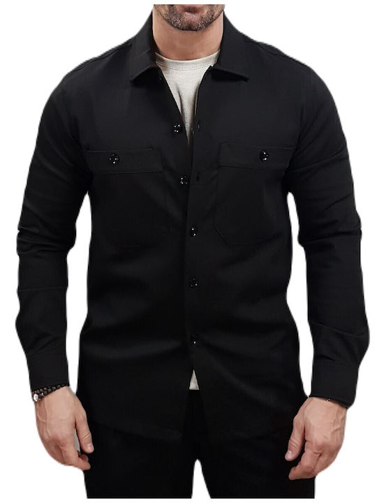 Μακρυμάνικo Overshirt Black 260-954