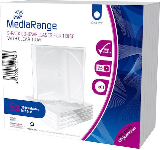 MediaRange DVD Box Transparent 5pcs