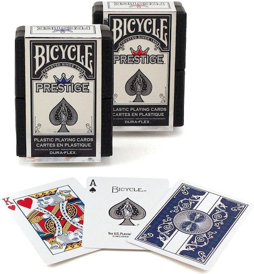 Bicycle Prestige Rider Back Τράπουλα Πλαστική για Poker Κόκκινη