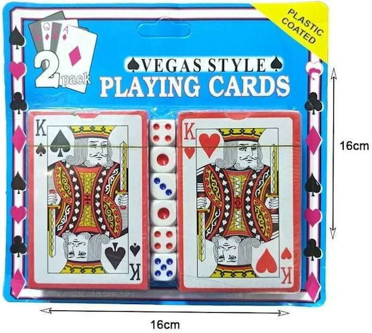 Giftland Vegas Style Σετ Τράπουλα 2τμχ Πλαστικοποιημένη