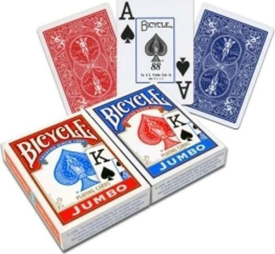 Bicycle Rider Back Jumbo Index Set Spielkarten 2 Stück für Poker Rot