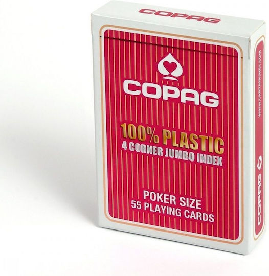 Cartamundi Copag Poker Pachet de cărți Plastifiată pentru Poker Roșie