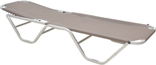 Pakketo Dessie Beach Sunbed Brown Foldable Aluminum 56x188x30cm