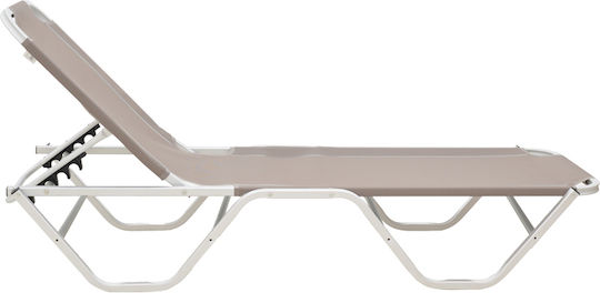 Pakketo Dessie Beach Sunbed Brown Foldable Aluminum 56x188x30cm
