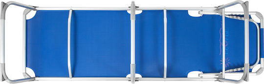 Escape Foldable Aluminum Beach Sunbed Blue with Pillow 200x61x38cm