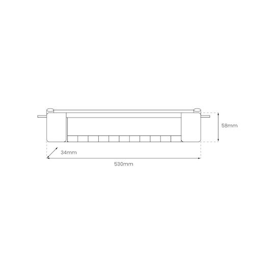 Eko Light LED Γραμμικό Φωτιστικό Οροφής 28W