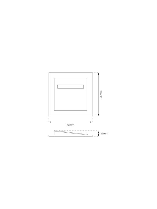 Eko Light Proiector de exterior montat pe perete LED cu Alb Natural Lumină