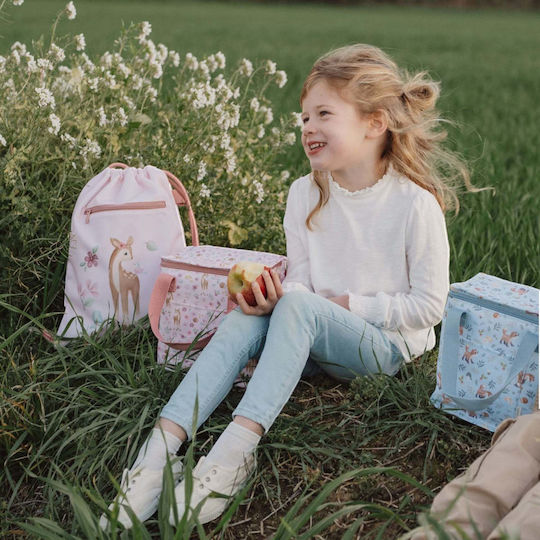 Little Dutch Fairy Garden Σχολικό Ισοθερμικό Τσαντάκι Φαγητού Χειρός Ροζ 20x12x21.5cm